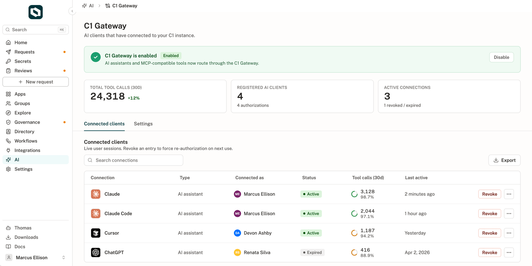 A new AI tool, governed in minutes.