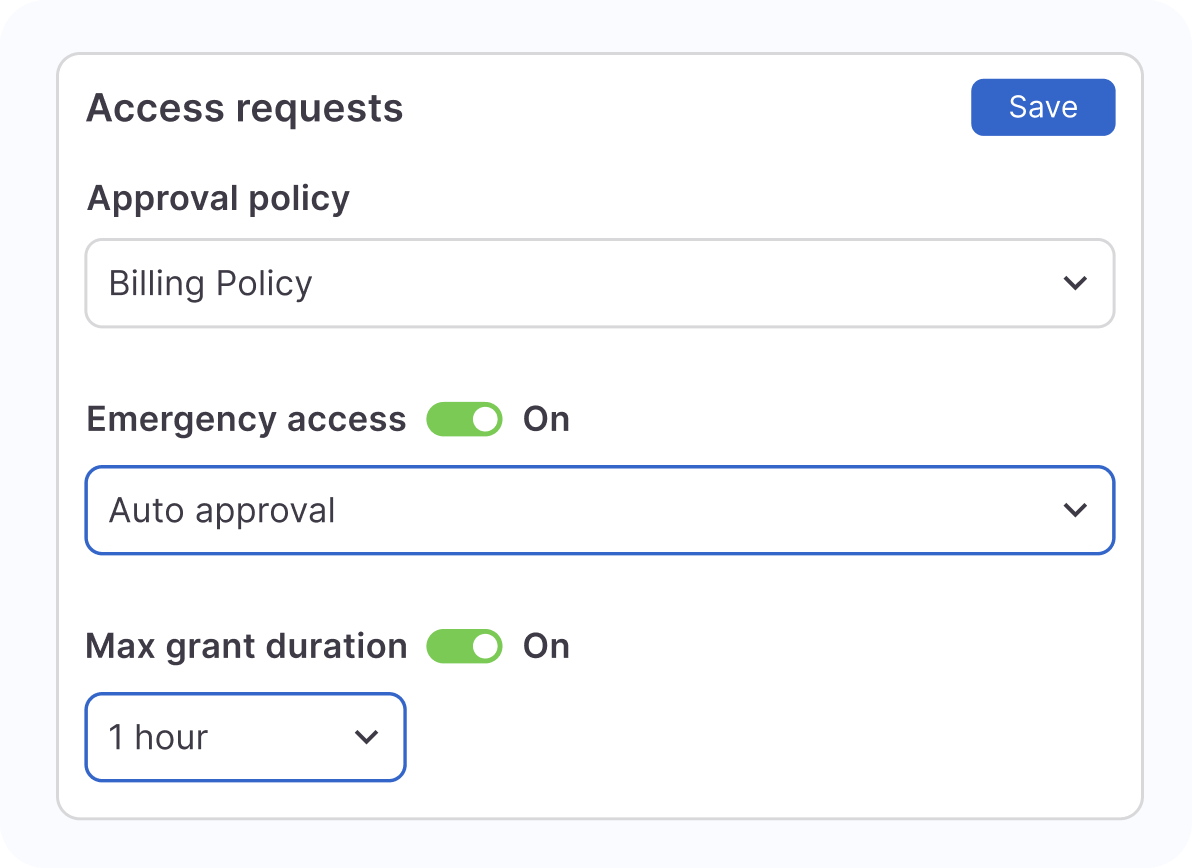 Flexible approval policies