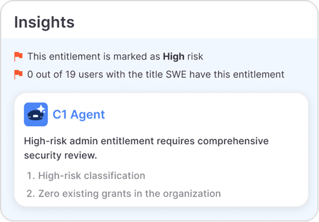 Risk insights for approvers