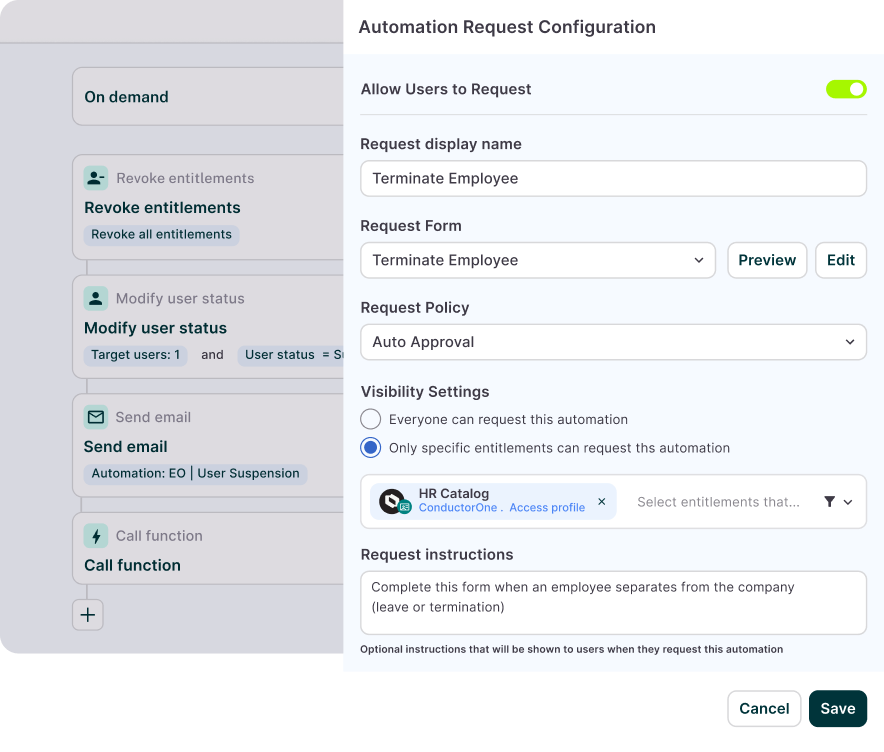 Let AI and users trigger workflows—without privileged access