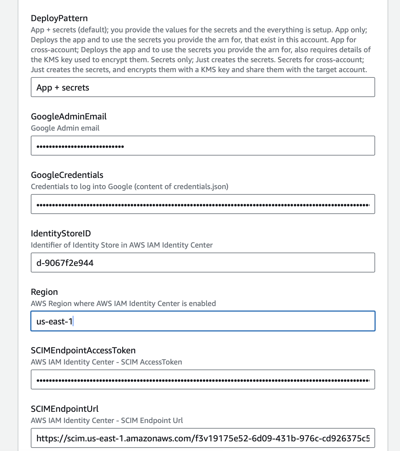 SSOSync configuration