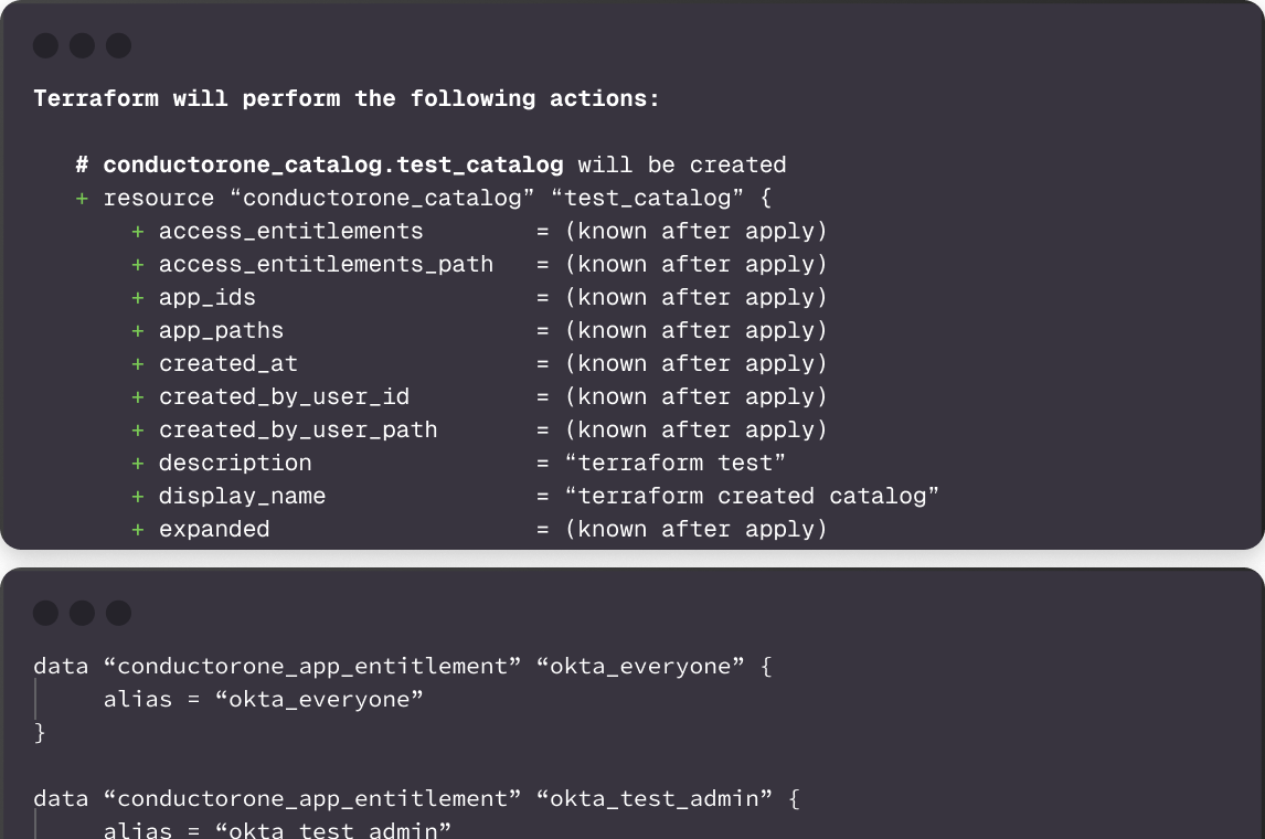 Manage configuration with Terraform