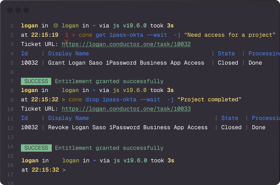 Command line interface