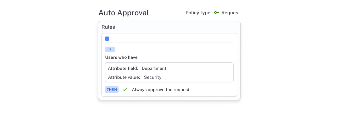 Flexible approval policies